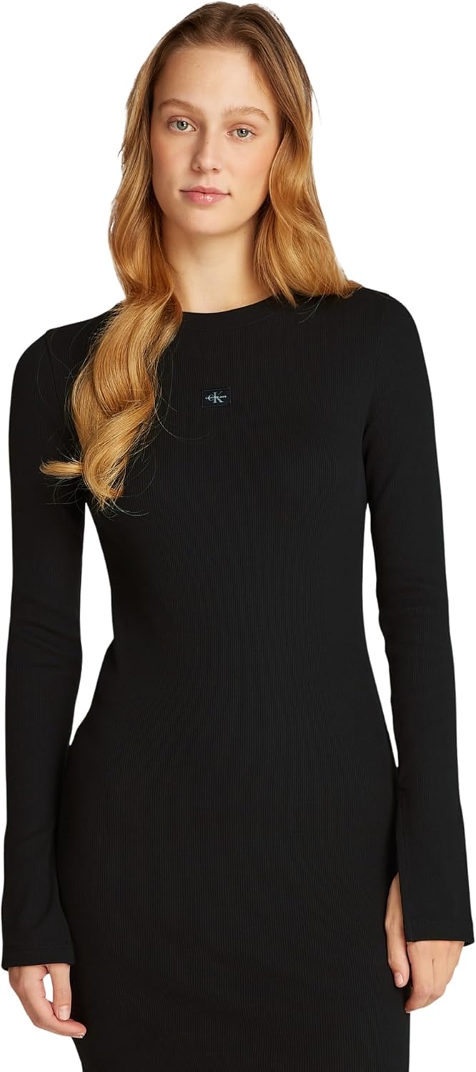 Calvin Klein Women's Woven Rib Bodycon Dress – Figure-Flattering