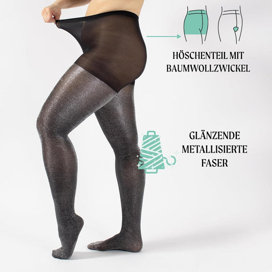 Calzitaly Lurex Opaque Tights Gold Silver Copper Blue Bordeaux Leopard - Gomix Brands Outlet