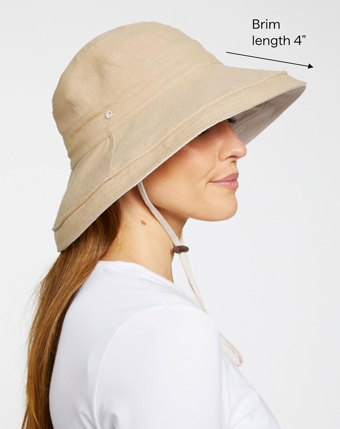 Solbari Women's Reversible Wide Brim Sun Hat with Adjustable Fit