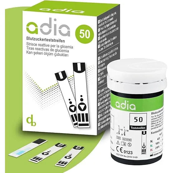 adia Blood Glucose Test Strips 50-Pack Affordable Accurate Diabetes Monitoring - Gomix Brands Outlet