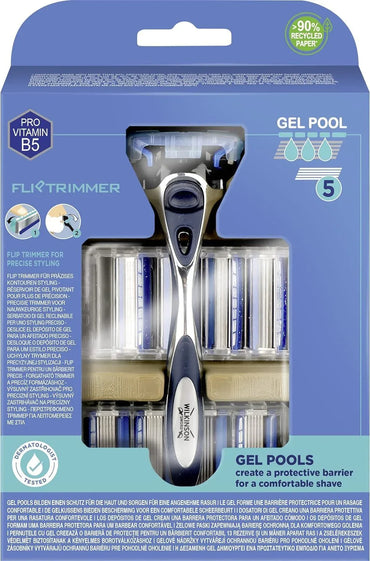 Wilkinson Sword Hydro 5 Skin Regular Protection – 5 Sheet Razor with 13 Refills and Pro‑Vitamin B5 Gel - Gomix Brands Outlet