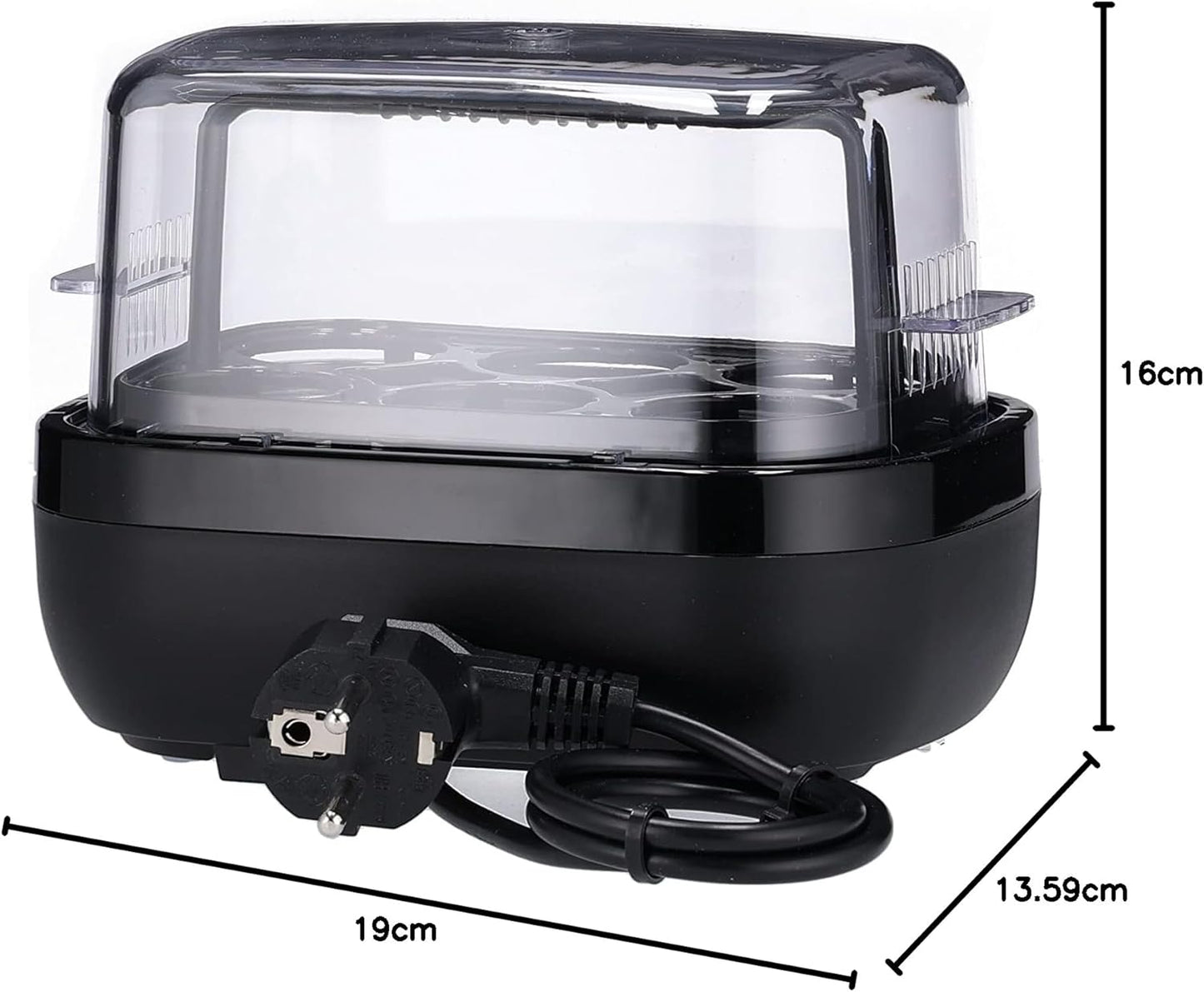 SEVERIN EK 3166 6‑Egg Cooker with Electronic Timer, BPA‑Free, Black