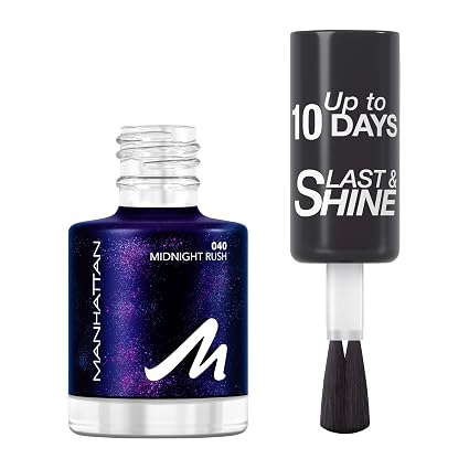 MANHATTAN Cosmetics Last & Shine Nail Polish 8ml, 040 Midnight Rush
