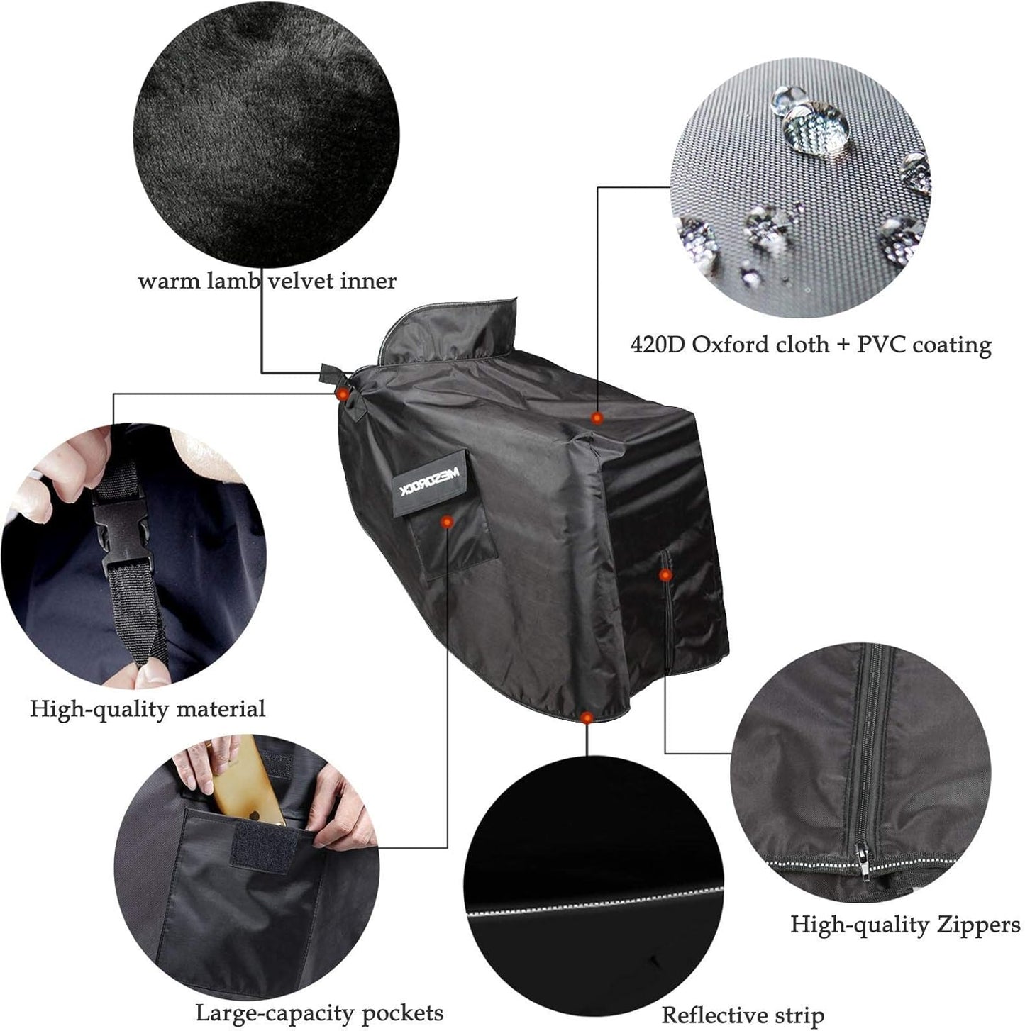 Windproof Motorcycle Leg Cover - Knee Warmer Protector Shield