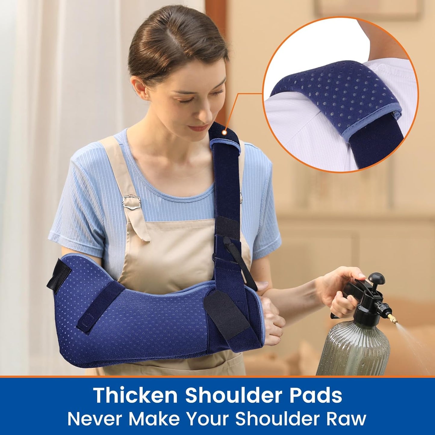 Adjustable Shoulder Sling: Secure, Comfortable Arm Immobilizer for Injury Recovery & Support