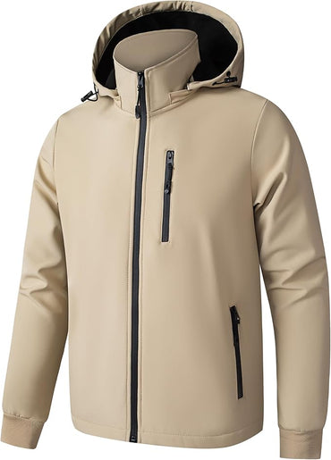 Lightweight Men's Bomber Jacket – TONY BACKER Beige Casual Outdoor