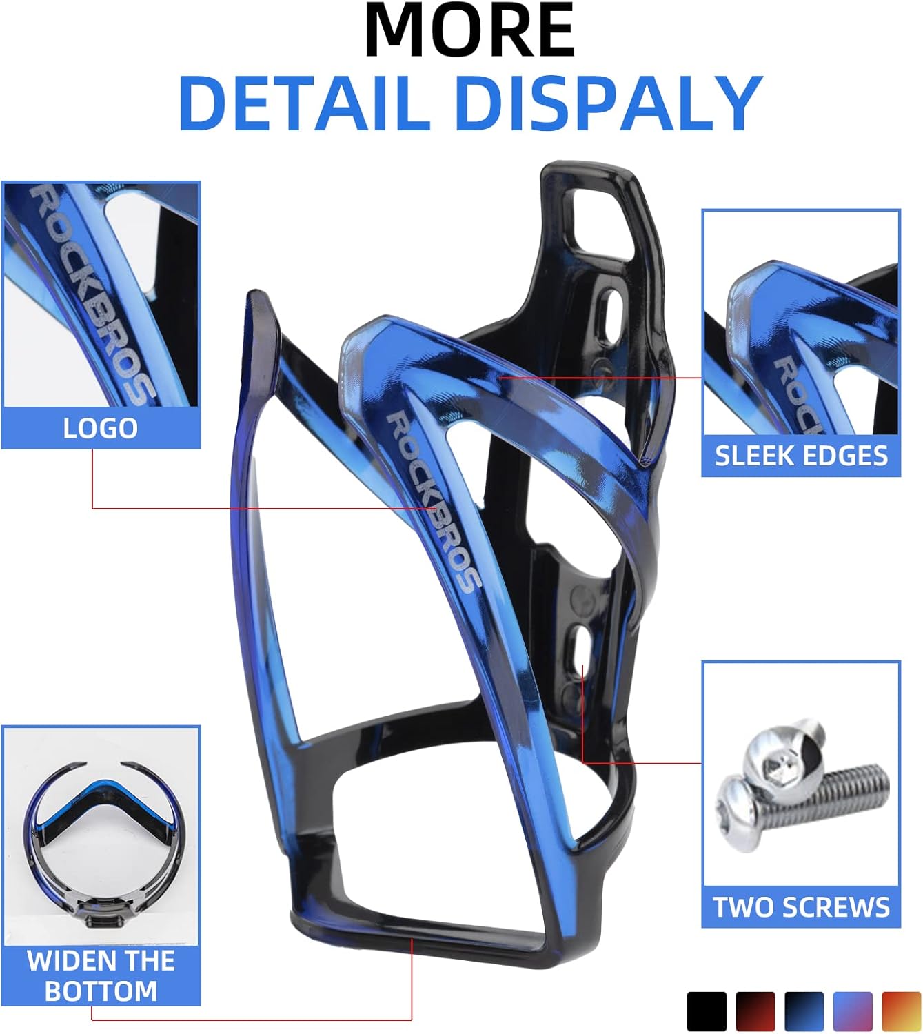 ROCKBROS Ultra-Light Dual-Color Bike Bottle Holder Pack for Road