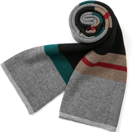 Villand Men's Australian Merino Wool Tartan Scarf – Warm, Soft, Gift-Ready