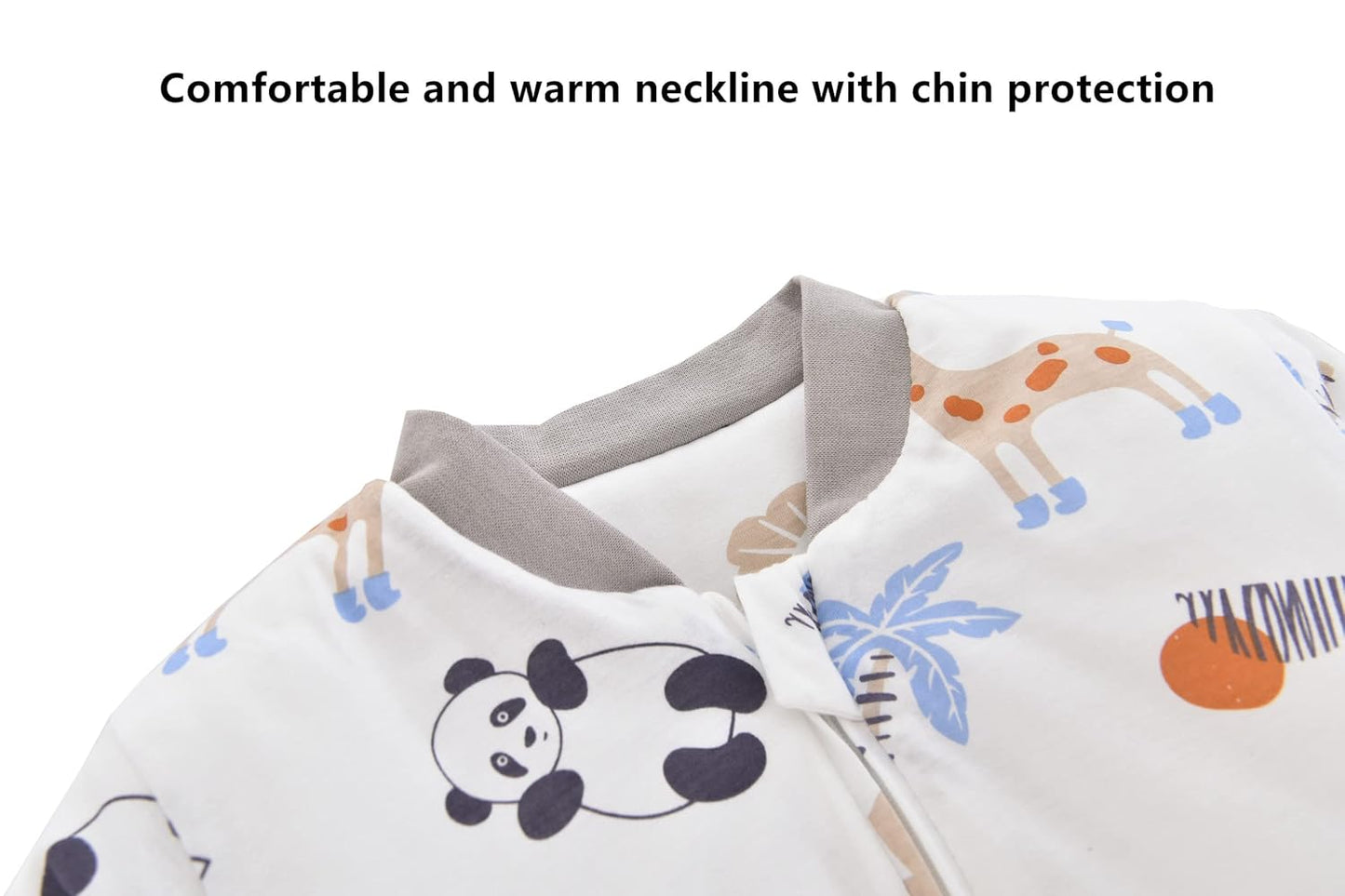 Chilsuessy Ultra-Soft Panda Baby Sleeping Bag with Removable Sleeves