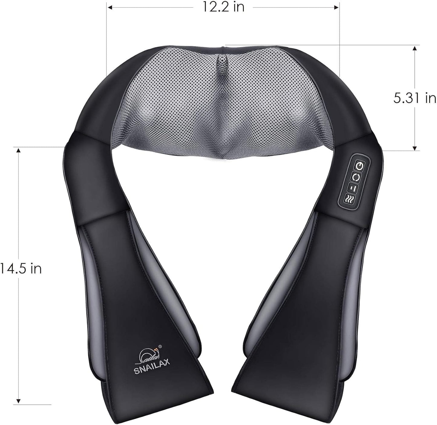 Snailax Cordless Shiatsu Neck and Back Massager with Heat