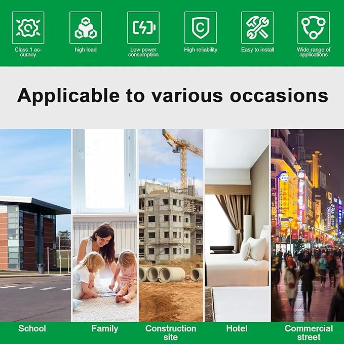 BOSYTRO Smart WiFi Electricity Meter: 1-Phase AC40-300V 100A DIN Rail KWh Monitor