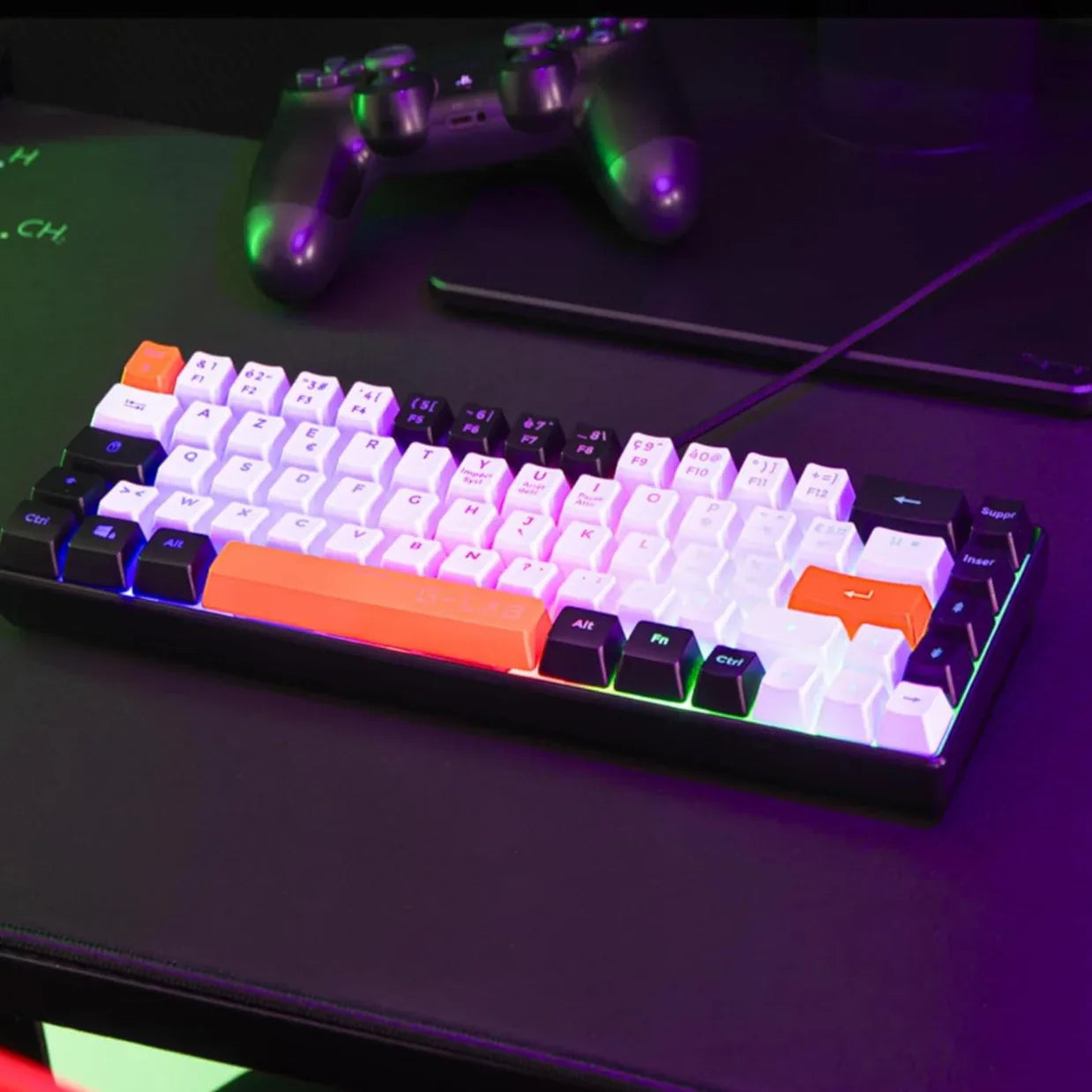 G‑Lab Keyz Hydrogen 60% RGB Backlit Silent Mini Gaming Keyboard - Gomix Brands Outlet