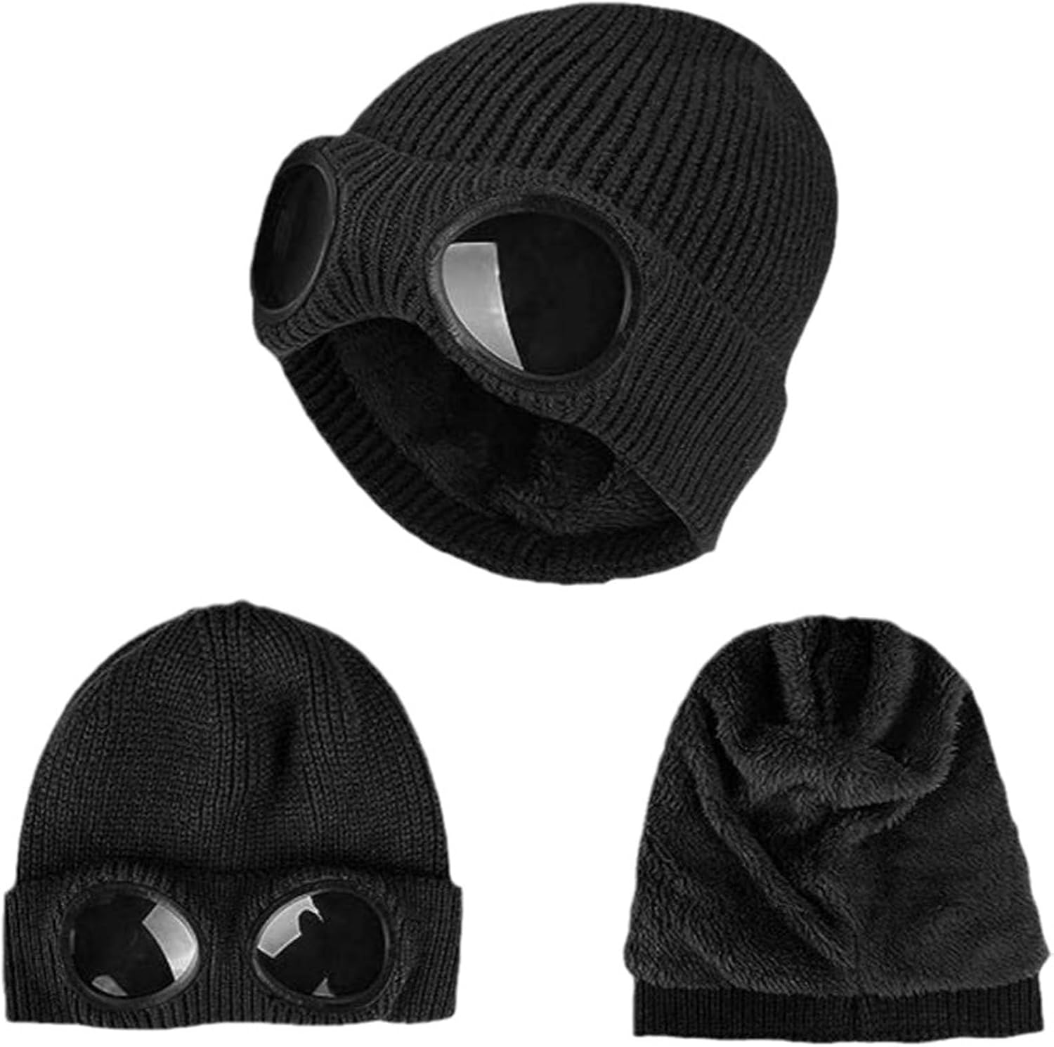 Tainrunse Anti-slip Knitted Beanie with Glasses – Warm Unisex Hat