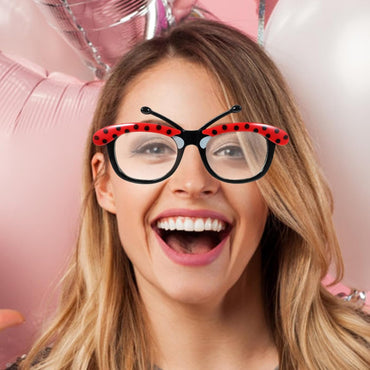 Amosfun Colorful Ladybug Cartoon Party Sunglasses for Kids