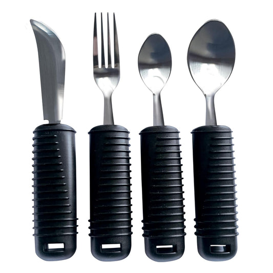 GIMA 4‑Piece Easy‑Grip Cutlery Set – Non‑Slip Handles for Seniors
