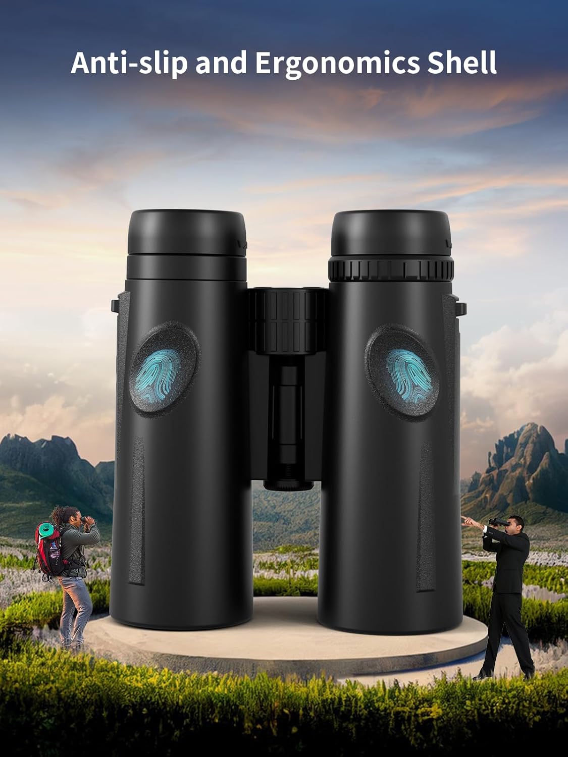Binoteck 12x42 High-Powered BAK4 Prism Binoculars for Bird Watching & Hunting