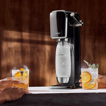 SodaStream ART Stainless Steel Sparkling Water Maker with 1L Bottle