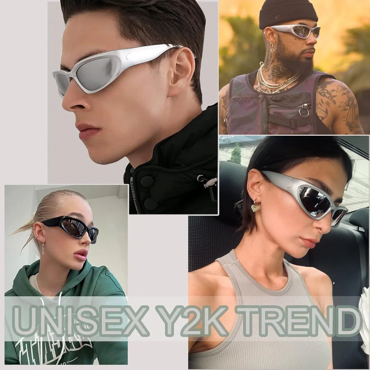 SHEEN KELLY Polarized UV400 Wrap‑Around Sports Sunglasses for Men Women - Gomix Brands Outlet