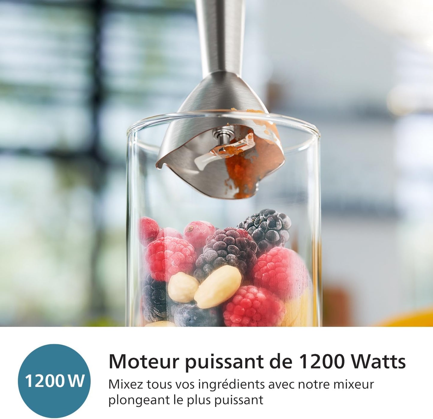 Philips Series 5000 Hand Blender: Powerful 1200W ProMix Technology for Effortless Kitchen Blending