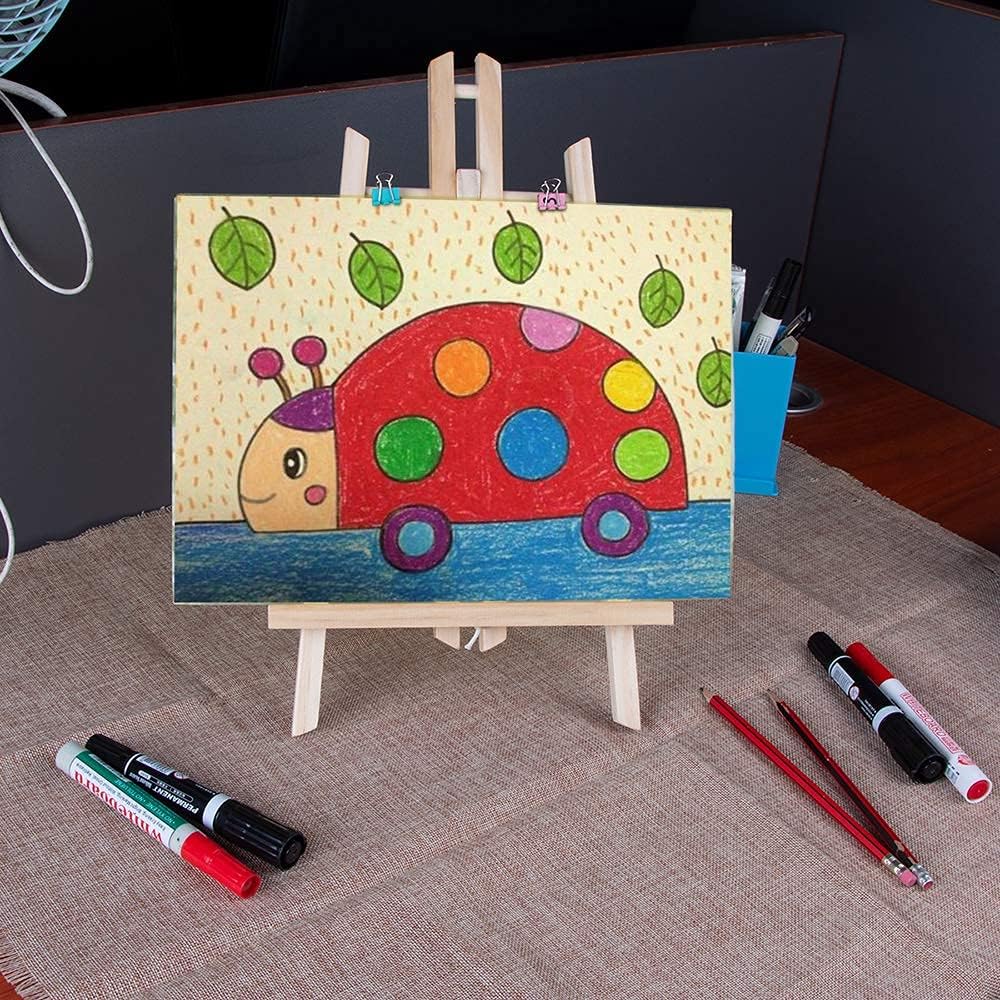 HXSEMAYIG 30 cm Wooden Artist Easel – Foldable Portable Art Stand