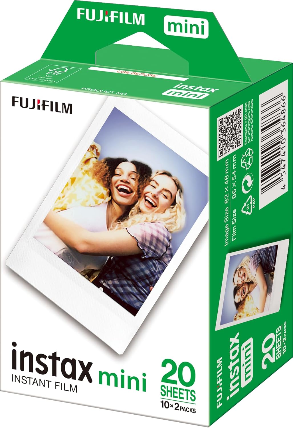 Instax Mini Instant Film 20 Sheets White Border – Vibrant Color Prints