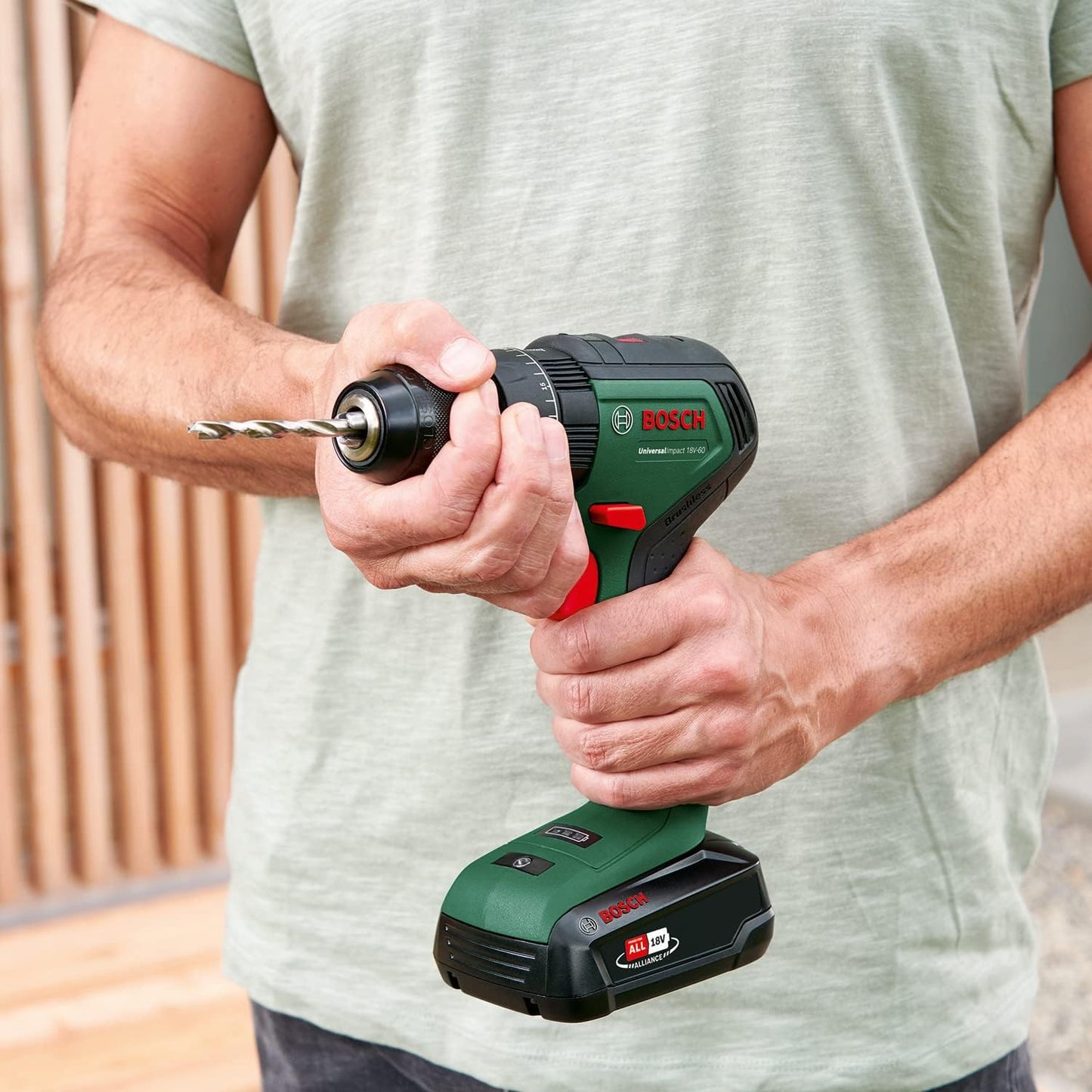 Bosch UniversalImpact 18V Cordless Combi Drill Kit with Dual 1.5Ah Batteries