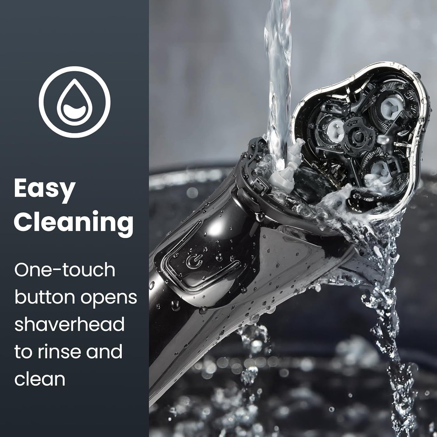 Kayeeno 65,000 RPM Cordless Wet/Dry Electric Razor with Pop‑up Trimmer