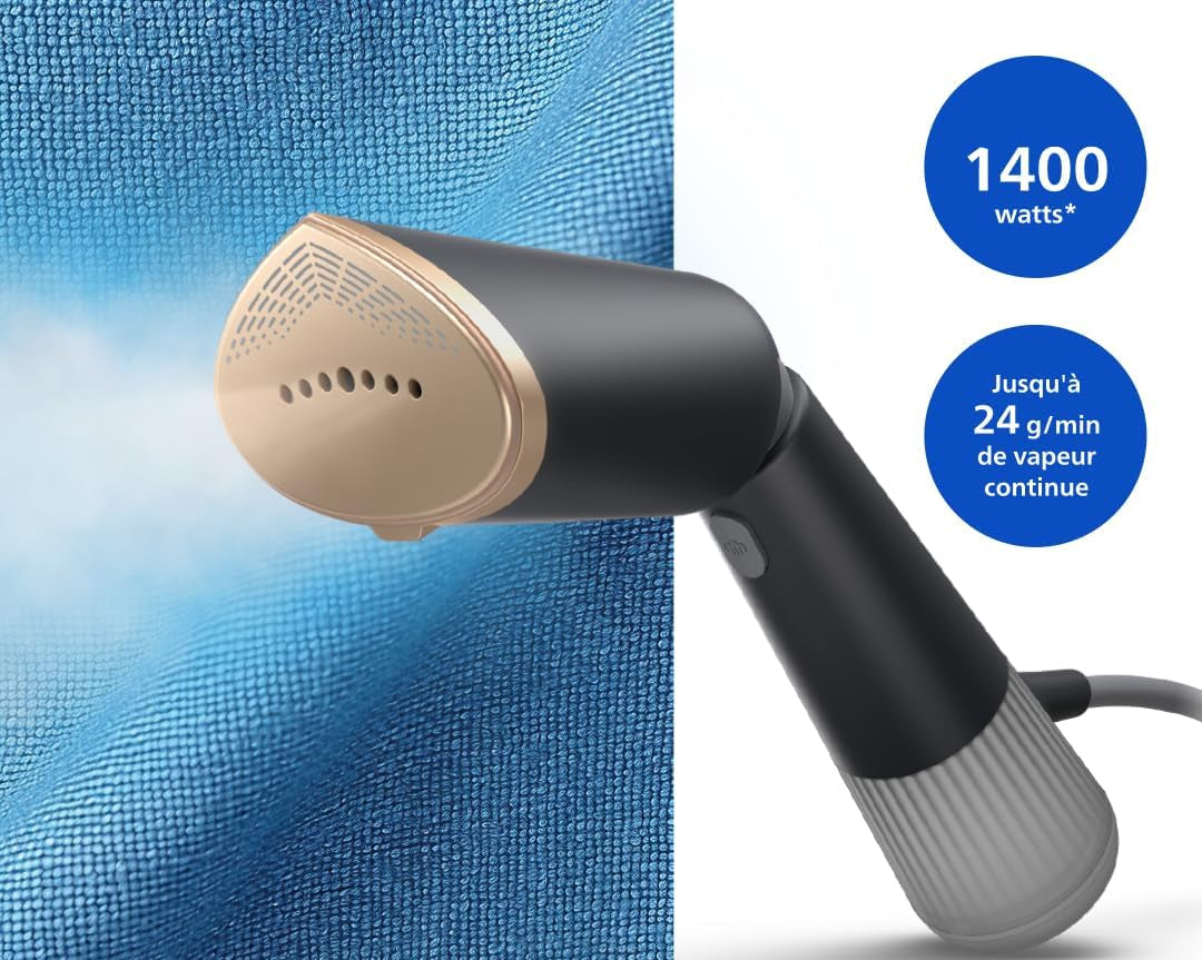 Philips 5000 Handheld Garment Steamer – Fast Heat, Adjustable Head, Compact