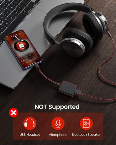 ANDTOBO USB to AUX Audio Adapter, 3.5mm Male to USB Female Audio Adapter for Car Stereo