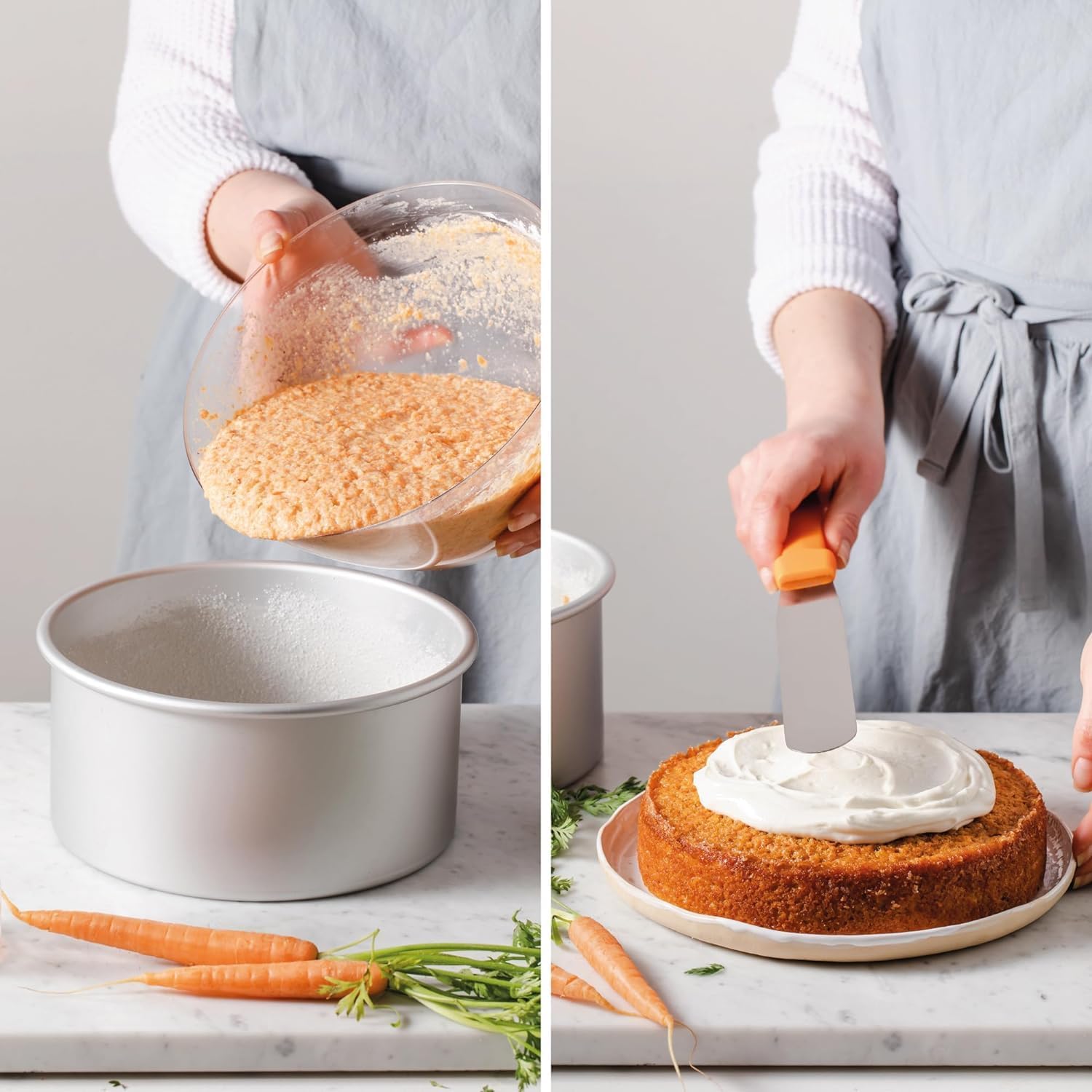 Decora Professional Round Baking Mould 15cm Diameter Anodized Aluminum