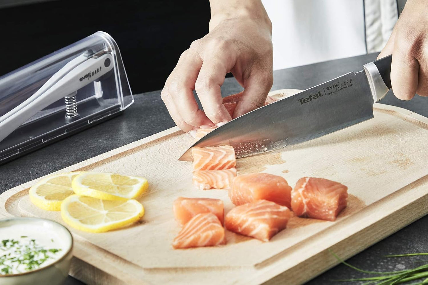 Tefal Ever Sharp 6.5" Chef Knife with Built‑in Sharpener