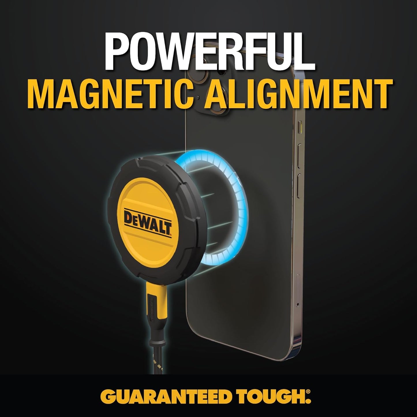 DEWALT Heavy-Duty 15W MagSafe Wireless Charger with Wall Mount