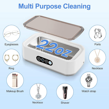 Ke Moxiey 49kHz Ultrasonic Jewelry Cleaner – 22oz Stainless Steel Tank