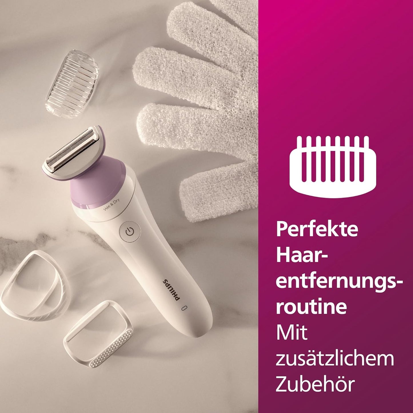 Philips Lady Shaver 6000: Cordless Wet & Dry with Accessories