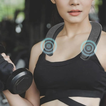 Lightweight Portable Neckband Speaker with Hi‑Fi Sound and Noise‑Cancelling Mic - Gomix Brands Outlet