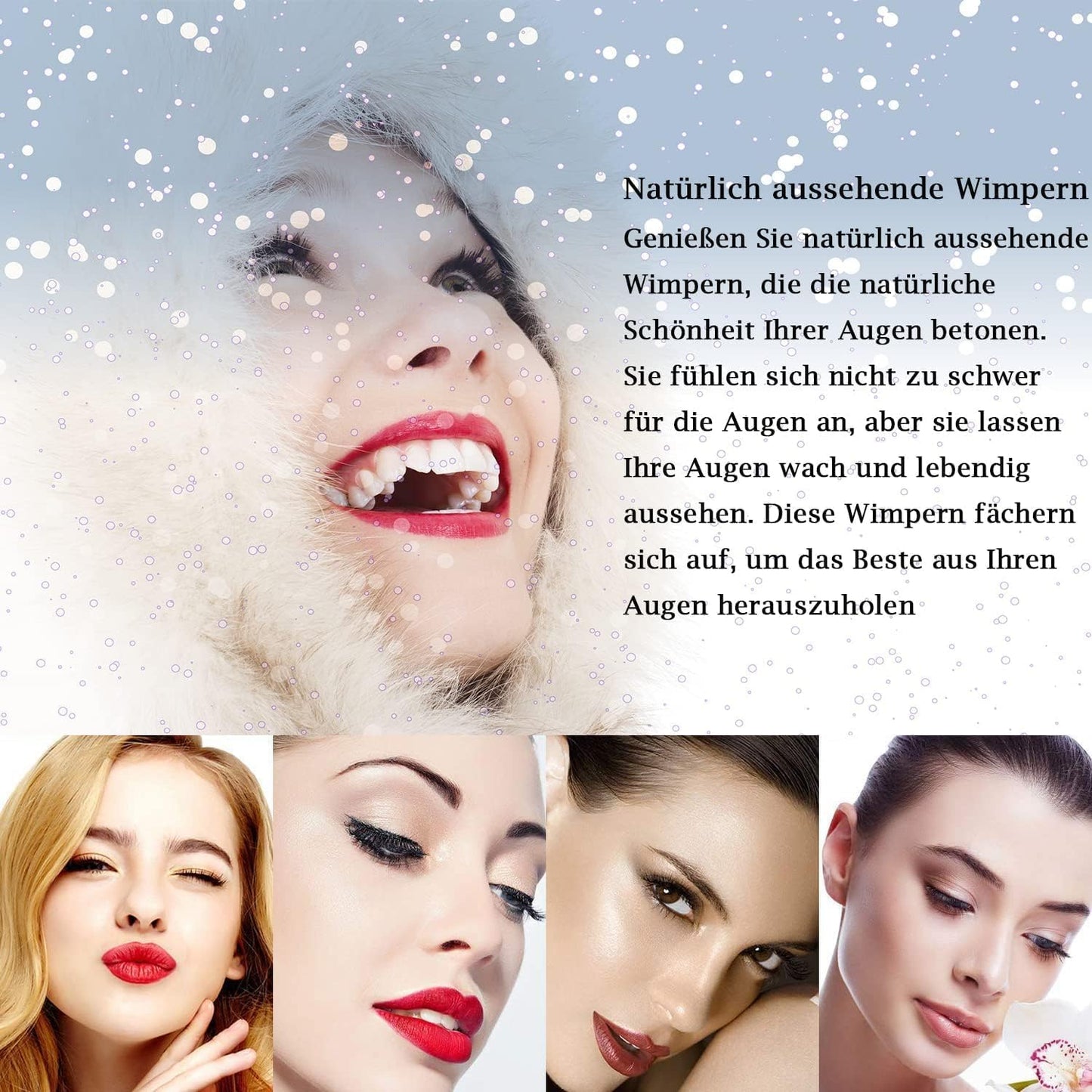 Chlffua 3D Magnetic Eyelashes Natural Look Waterproof Reusable
