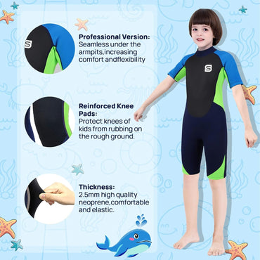 Summshall Kids 2mm Ultra Elastic Neoprene Full-Body Wetsuit - Gomix Brands Outlet
