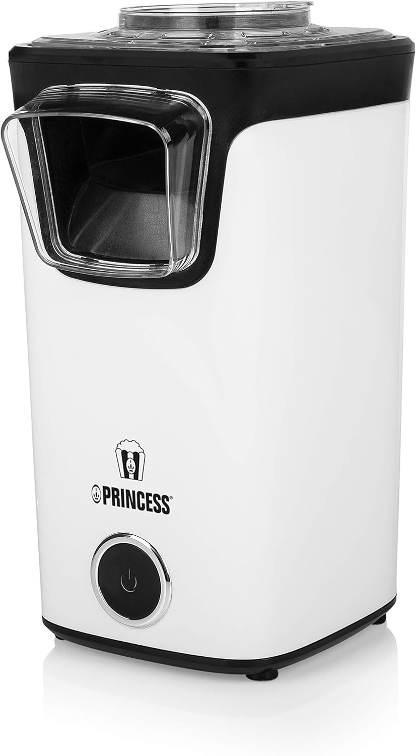 Princess 1100W Hot Air Popcorn Maker with Transparent Lid