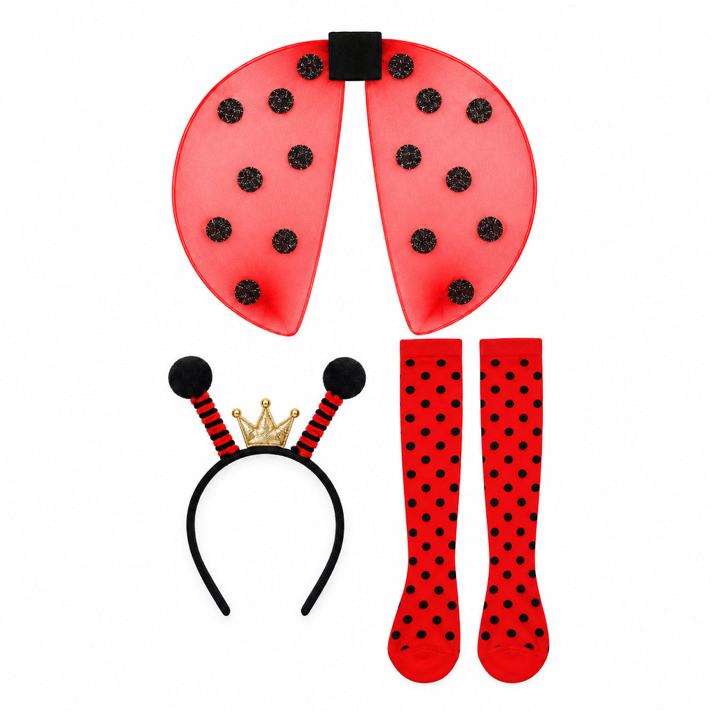 FORMIZON Red Ladybird Costume with Wings, Leg Sleeves & Headband – XL - Gomix Brands Outlet
