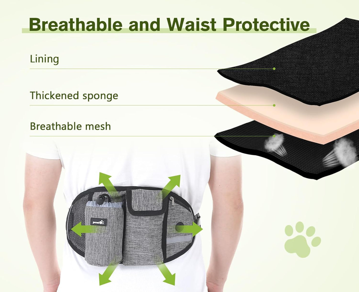 Pecute Hands-Free Dog Leash with Belt - Perfect for Running
