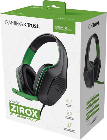 Trust Gaming Zirox 415X Lightweight Xbox Headset - Black/Green