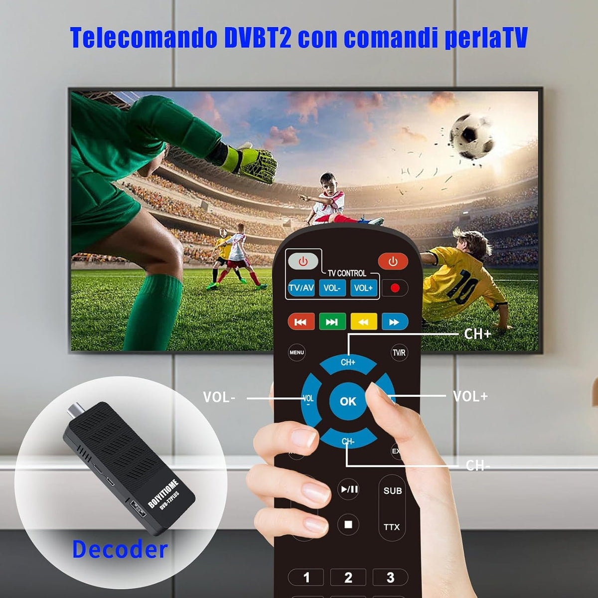 BOIYITIOME DVB-T2 Digital Terrestrial TV Decoder HD 1080P