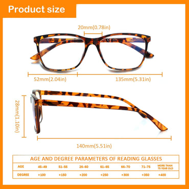 Kerecsen 6 Pack Blue Light Blocking Reading Glasses with Spring Hinge