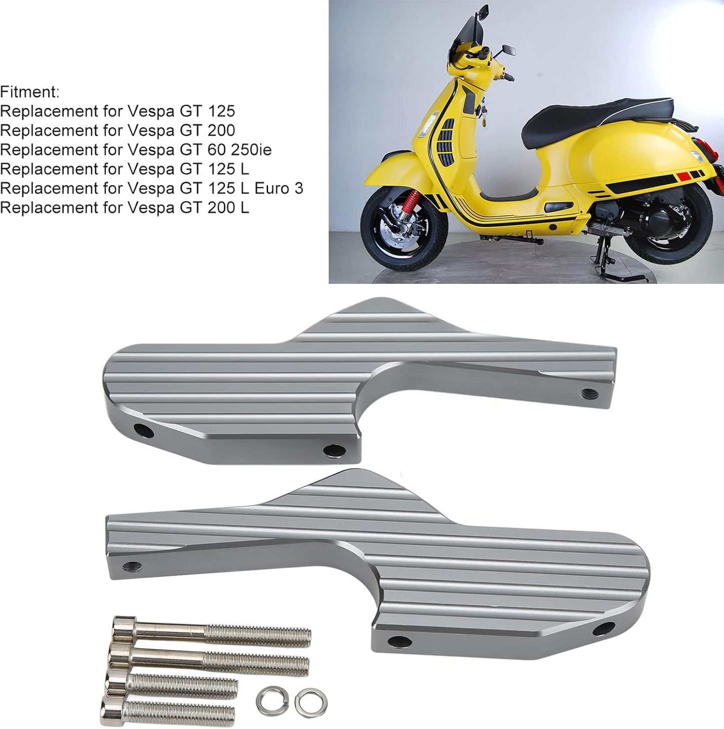 Motorcycle Extended Footpegs for Vespa: Enhanced Comfort, Durability, Style, Easy Installation