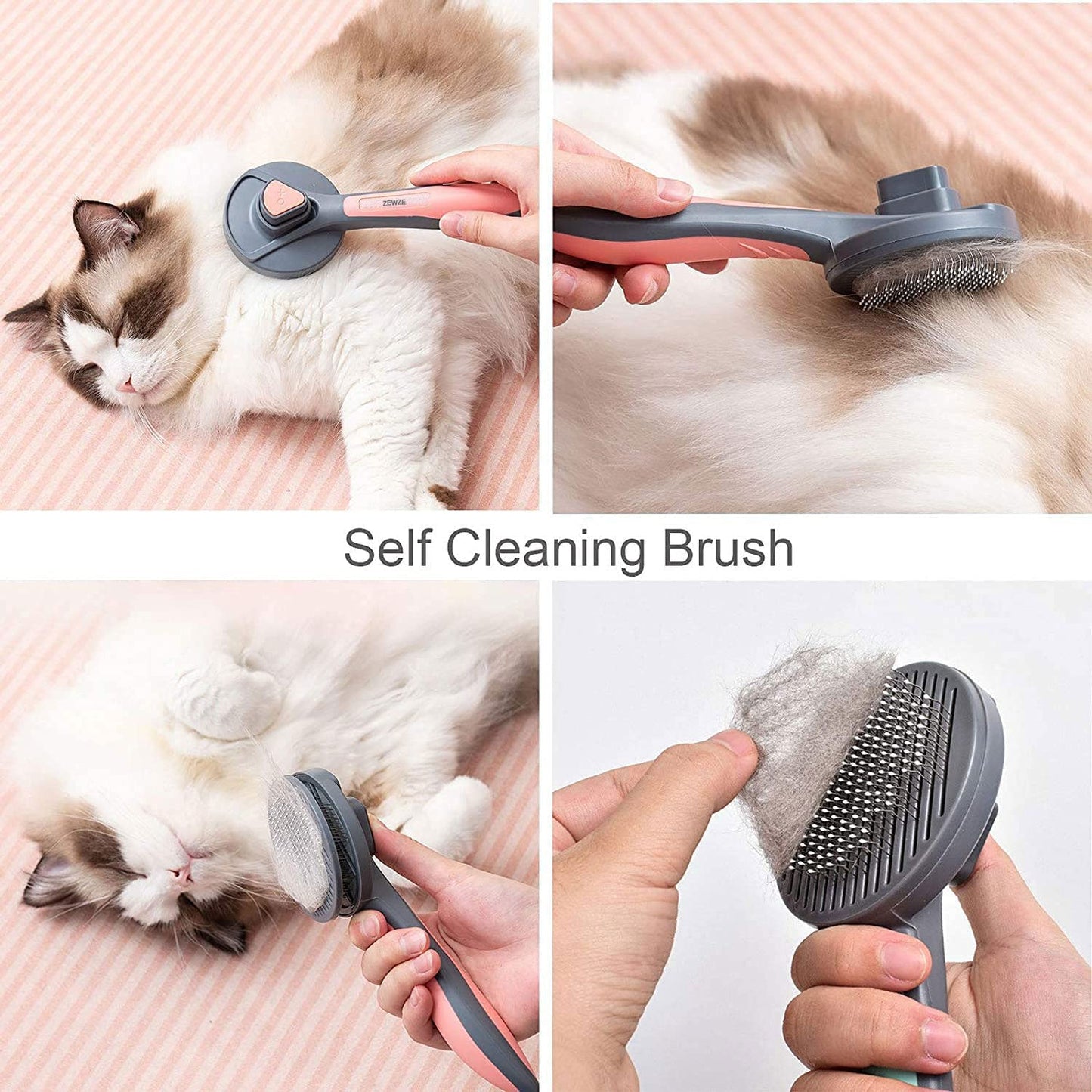 ZEWZE Pet Brush: Shedding Tool for Medium and Long Hair Pets