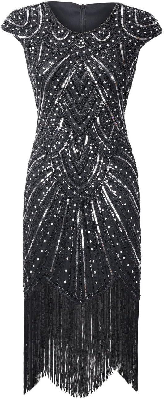PrettyGuide Women's Vintage 1920s Flapper Crystal Beaded Dress - Gomix Brands Outlet