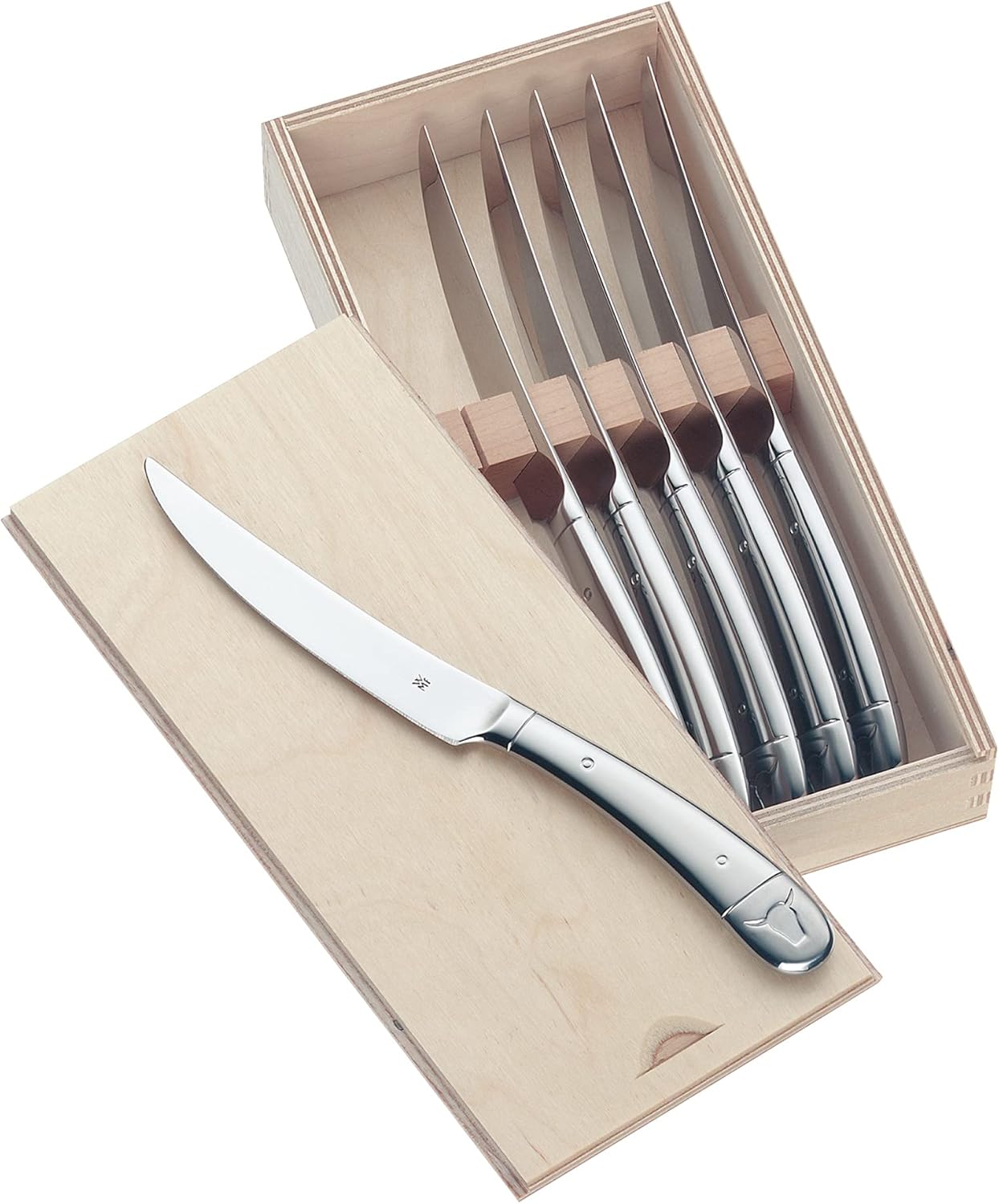 WMF Premium 6‑Piece Steak Knife Set – Serrated Stainless Steel Cutlery