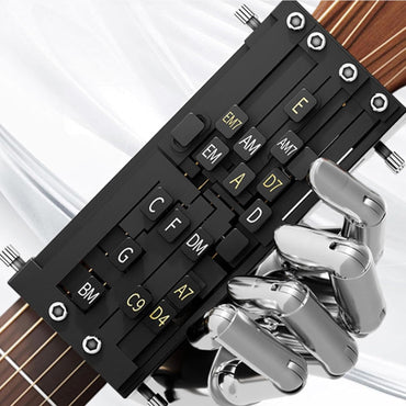 Black Guitar Hand Exerciser Chord Trainer for Folk Guitars