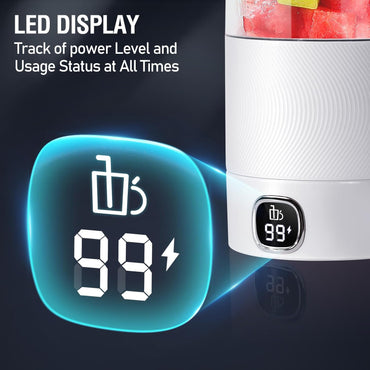 Spardar 3000mAh Portable Blender for Smoothies, USB Rechargeable Mini Juicer