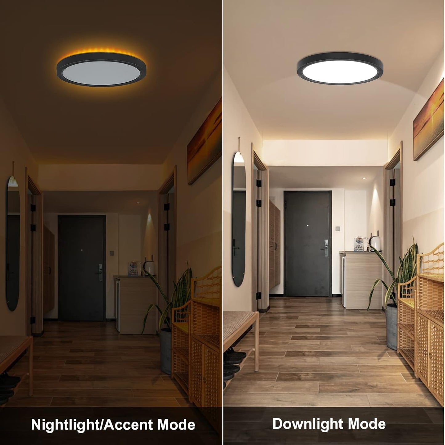 13-Inch Dimmable LED Flush Mount Ceiling Light – Selectable CCT